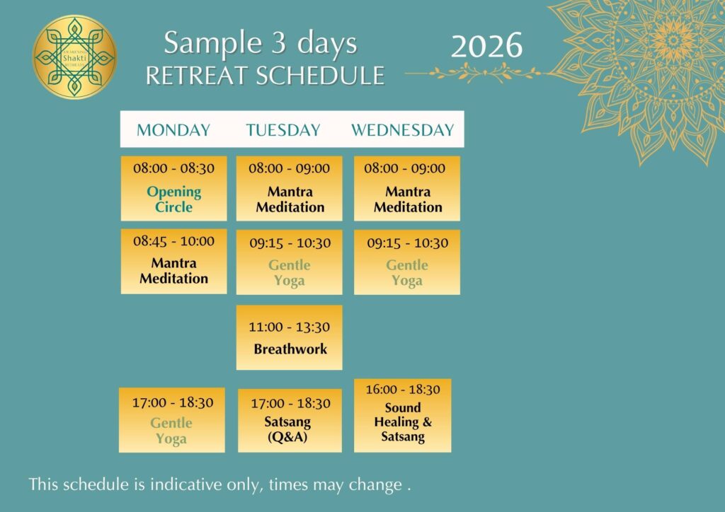 3 days retreat schedule 3 days retreat schedule